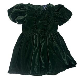 Janie and Jack Puff Sleeve Velvet Dress